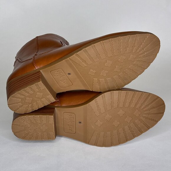 Style & Co Faux Leather Side Zip Ankle Booties Round Toe Block Heel Size 8M - Picture 10 of 14